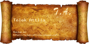 Telek Attila névjegykártya